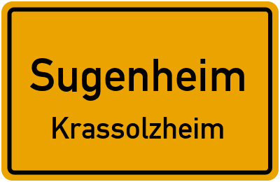 Ortsschild Sugenheim Krassolzheim