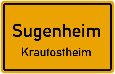 Ortsschild Sugenheim Krautostheim