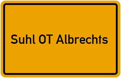 Branchenbuch Suhl OT Albrechts, Thüringen