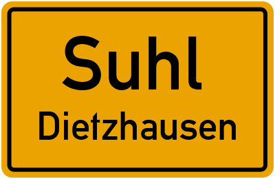 Straßenverzeichnis Suhl Dietzhausen