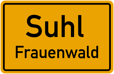 Straßenverzeichnis Suhl Frauenwald