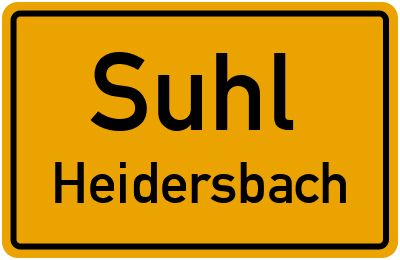 Straßenverzeichnis Suhl Heidersbach