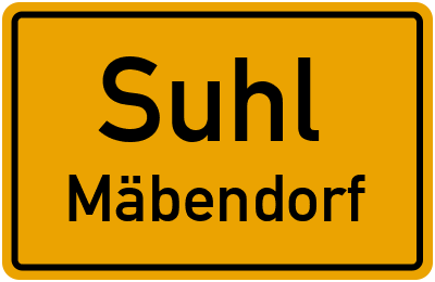 Straßenverzeichnis Suhl Mäbendorf