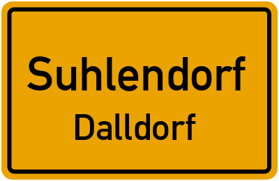 Ortsschild Suhlendorf Dalldorf