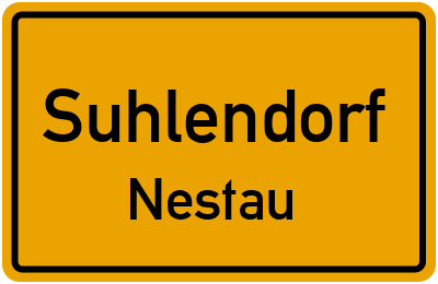 Ortsschild Suhlendorf Nestau