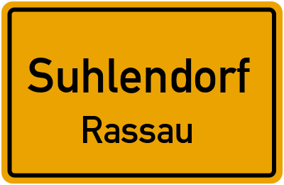 Ortsschild Suhlendorf Rassau