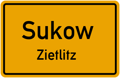 Straßenverzeichnis Sukow Zietlitz