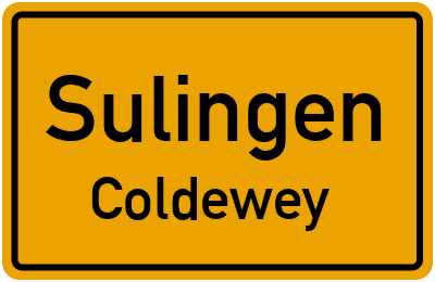 Ortsschild Sulingen Coldewey