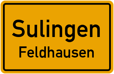Ortsschild Sulingen Feldhausen
