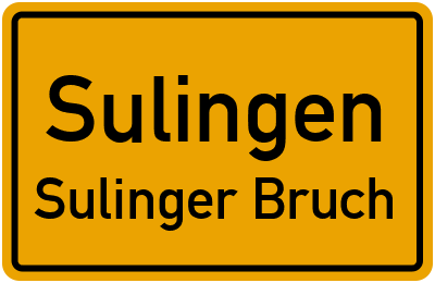 Straßenverzeichnis Sulingen Sulinger Bruch