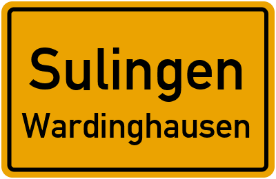 Ortsschild Sulingen Wardinghausen
