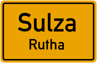 Straßenverzeichnis Sulza Rutha