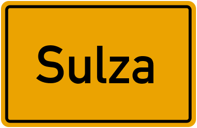 Ortsschild von Gemeinde Sulza in Thüringen