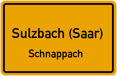 Straßenverzeichnis Sulzbach (Saar) Schnappach