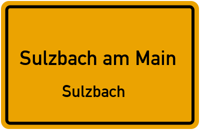 Straßenverzeichnis Sulzbach am Main Sulzbach