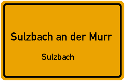 Straßenverzeichnis Sulzbach an der Murr Sulzbach