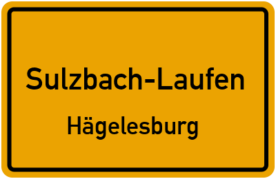 Ortsschild Sulzbach-Laufen Hägelesburg