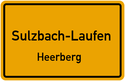 Ortsschild Sulzbach-Laufen Heerberg