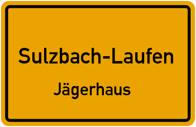 Ortsschild Sulzbach-Laufen Jägerhaus
