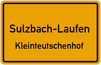 Straßenverzeichnis Sulzbach-Laufen Kleinteutschenhof