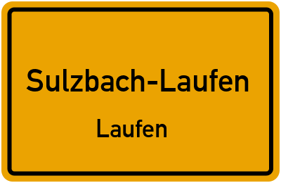 Ortsschild Sulzbach-Laufen Laufen