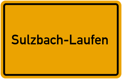 Ortsschild von Gemeinde Sulzbach-Laufen in Baden-Württemberg