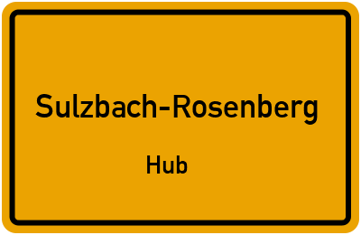 Straßenverzeichnis Sulzbach-Rosenberg Hub