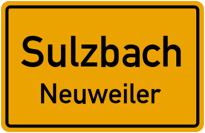 Straßenverzeichnis Sulzbach Neuweiler