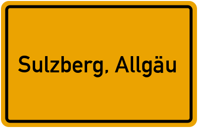 Ortsschild von Markt Sulzberg, Allgäu in Bayern