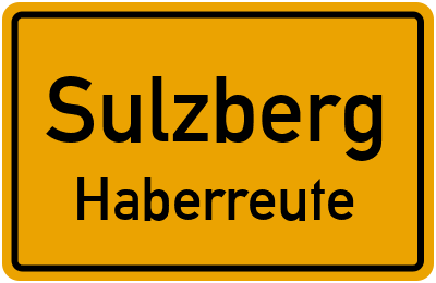 Straßenverzeichnis Sulzberg Haberreute