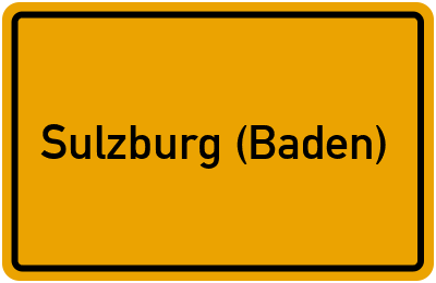 Ortsschild von Stadt Sulzburg (Baden) in Baden-Württemberg