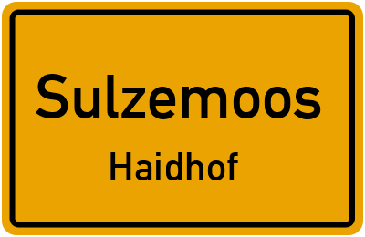 Straßenverzeichnis Sulzemoos Haidhof