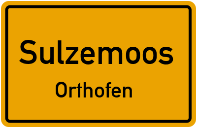 Straßenverzeichnis Sulzemoos Orthofen