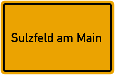 Ortsschild von Gemeinde Sulzfeld am Main in Bayern