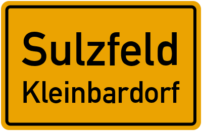 Straßenverzeichnis Sulzfeld Kleinbardorf