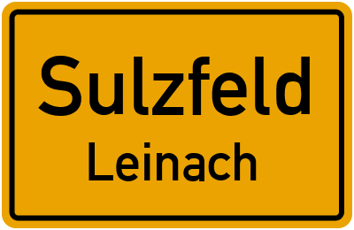 Straßenverzeichnis Sulzfeld Leinach