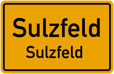 Straßenverzeichnis Sulzfeld Sulzfeld