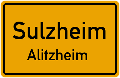 Ortsschild Sulzheim Alitzheim