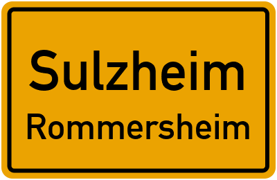 Straßenverzeichnis Sulzheim Rommersheim