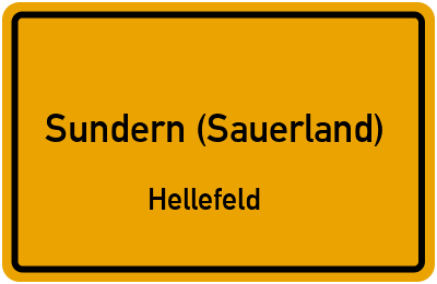 Straßenverzeichnis Sundern (Sauerland) Hellefeld
