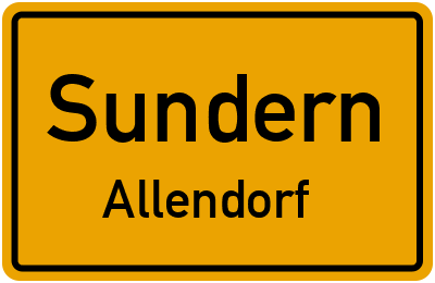 Straßenverzeichnis Sundern Allendorf