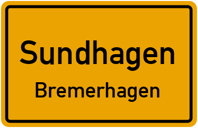 Ortsschild Sundhagen Bremerhagen