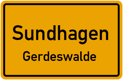 Straßenverzeichnis Sundhagen Gerdeswalde