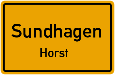 Ortsschild Sundhagen Horst
