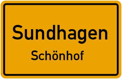 Straßenverzeichnis Sundhagen Schönhof