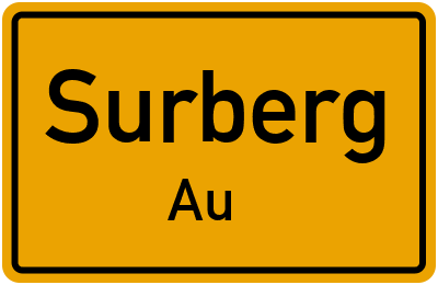 Ortsschild Surberg Au