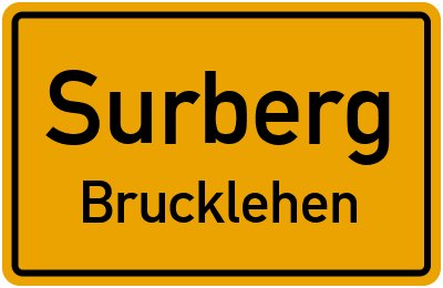 Ortsschild Surberg Brucklehen