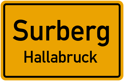 Straßenverzeichnis Surberg Hallabruck