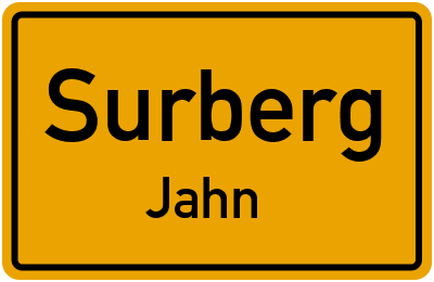 Ortsschild Surberg Jahn