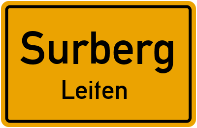Ortsschild Surberg Leiten